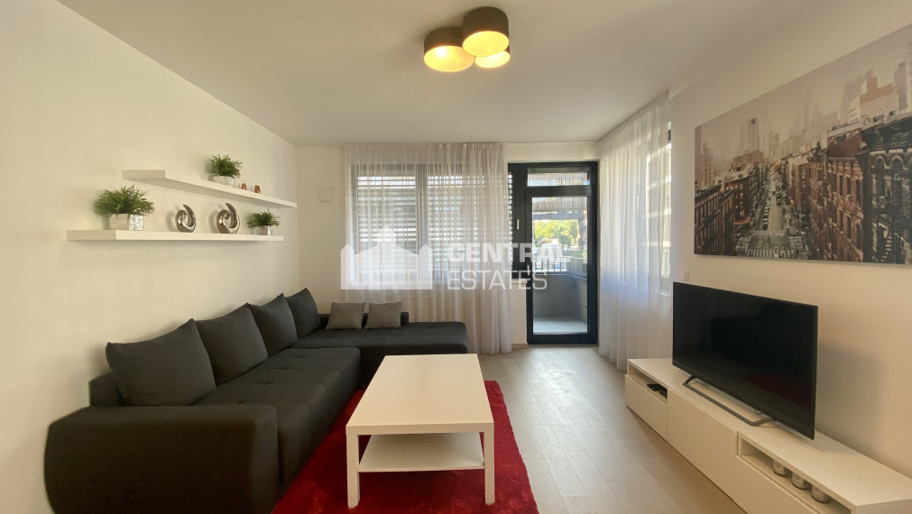 Cozy 1-bedroom apartment in a new building with a balcony and parking for rent in the Old Town