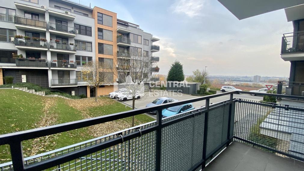 Beautiful large 2-bedroom apartment in a new building with two balconies and parking for rent in Nové mesto