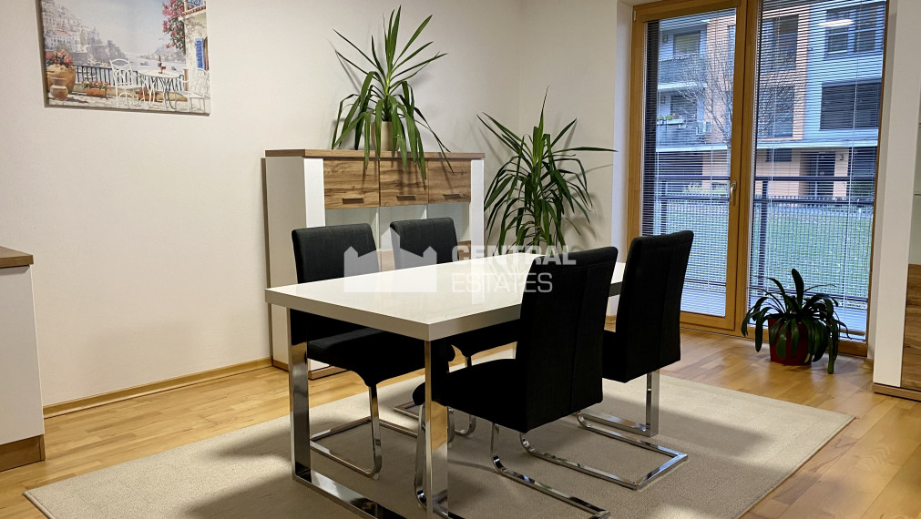 Beautiful large 2-bedroom apartment in a new building with two balconies and parking for rent in Nové mesto