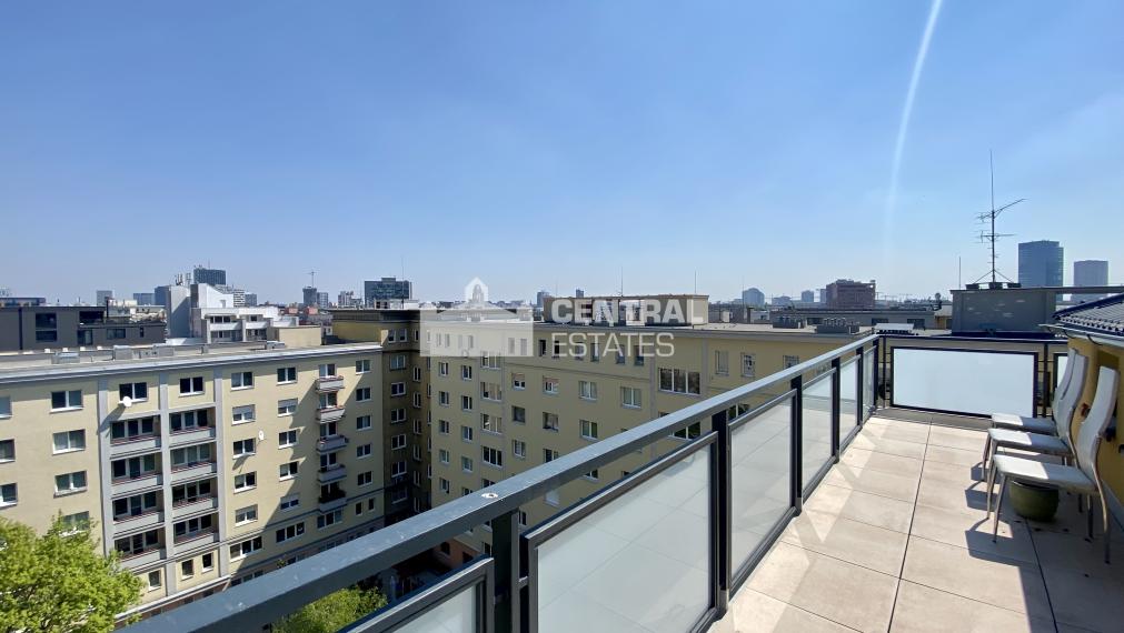 Air-conditioned 3- bedroom duplex with a balcony and a large terrace for sale in the Old Town