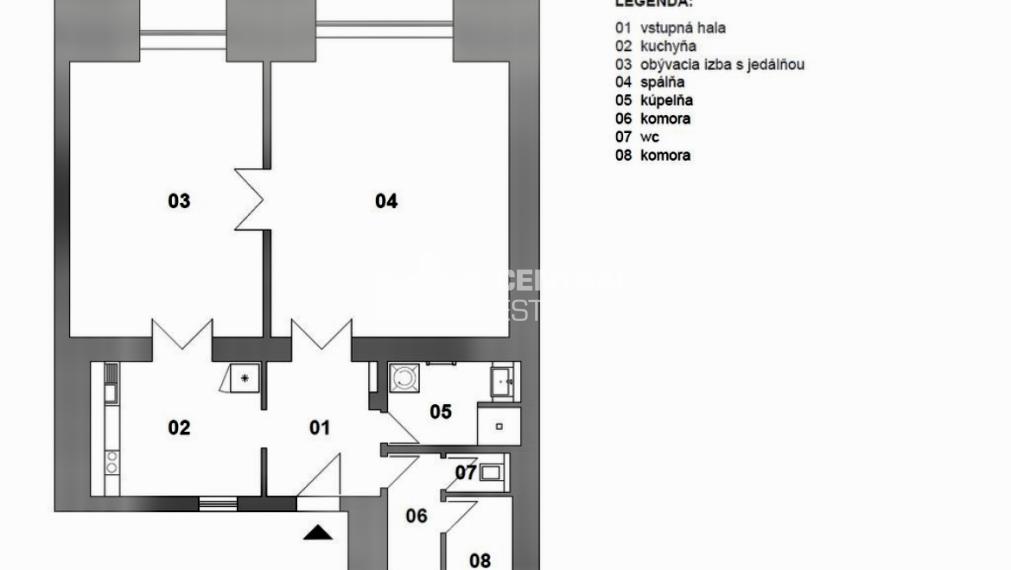 Kompletne zrekonštruovaný 2- izbový byt na prenájom v Starom meste