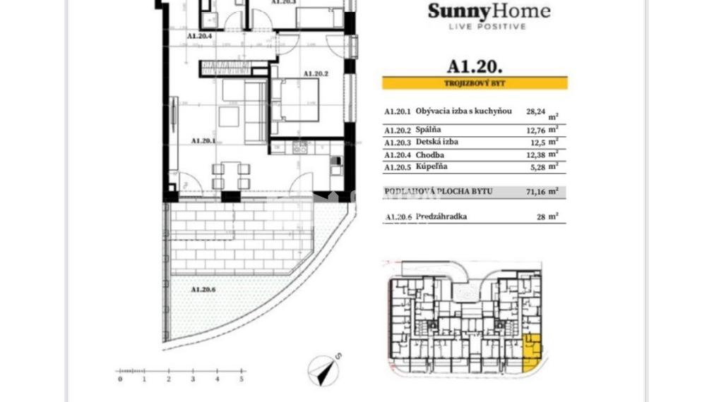 Krásny 3- izbový byt v novostavbe s terasou a parkovaním na predaj v Rovinke