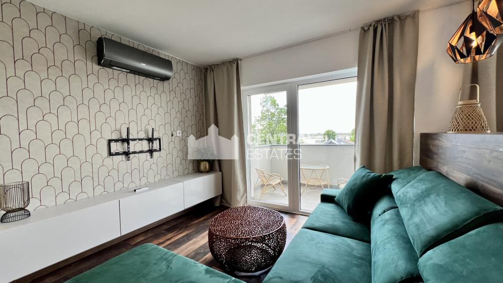 Modern 1-bedroom apartment with balcony and parking for sale in Rovinka