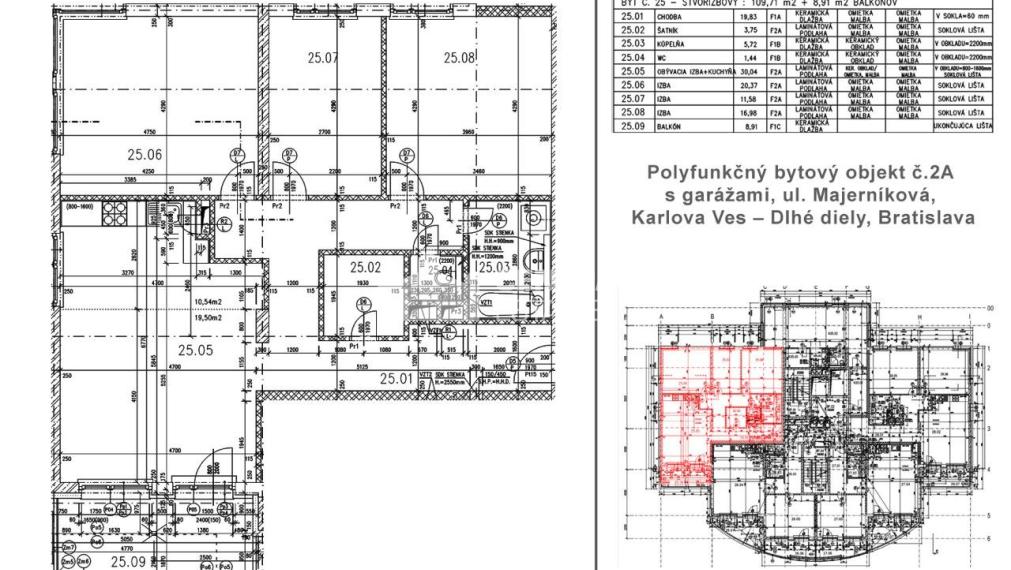 Air-conditioned 3-bedroom apartment in a new building for rent in Karlova Ves