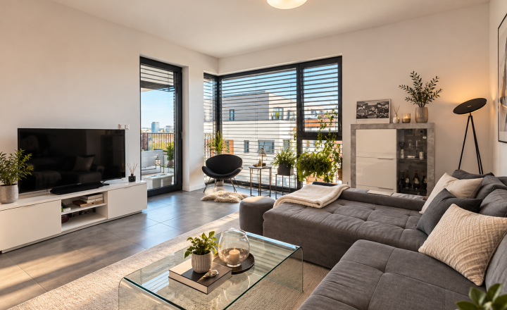 Exclusive 3- bedroom apartment in a new building with a terrace and parking for rent in Nové mesto RESERVED - fotografia 1